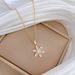 Ice 【 】 Flower Snow Light Luxury Charm Gorgeous Full Diamond Necklace Women's Versatile Clavicle Titanium Steel Chain 【 】_ipsvogv.com