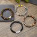 Faceted Gemstone Gray Moonlight Colorful Black Gallstone Lotus Bracelet Tiger Eye Stone Crystal Beads Yoga Stone Bracelet_ipsvogv.com