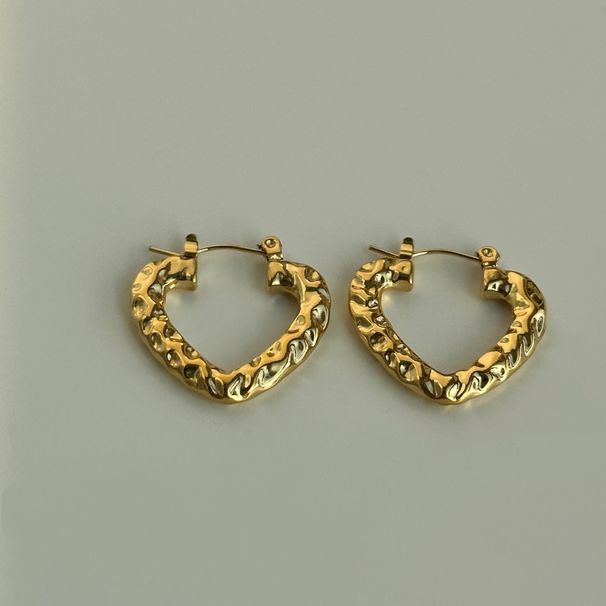 Women’s Jewelry Set FashionNiche INS Retro Titanium Steel Love Embossed Earrings_ipsvogv.com