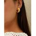 Brass Gold-Plated Frech Smooth Comma INS Iteret Celebrity Blogger Same Style Fashio Versatile Hoop Earrigs For_ipsvogv.com