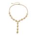 Design Sense: Alien Baroque Pendant, Tassel Necklace, Fashionable Metal Style, Y-shaped Water Droplet Necklace For Women_ipsvogv.com