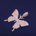 Micro-inlaid full-diamond alloy butterfly pendant accessories bloggers hot push trend Butterfly necklace accessories choker_ipsvogv.com