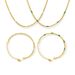 Ins Style Non Fading Inlaid Zircon Necklace, Personalized Bracelet, Electroplated Gold Jewelry Set_ipsvogv.com