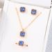 Three piece set with diamond and zircon necklace, earrings, ring, female pendant, internet celebrity live broadcast clavicle chain_ipsvogv.com