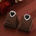 Unisex Hot Selling Love Crystal Glass Heart Shaped Earrings For Women Suitable For Women To Wear At Christmas_ipsvogv.com