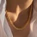 Gold Thick Fried Dough Twists Necklace Women's Ins Fashion 2023 New Design Niche Collar Chain_ipsvogv.com