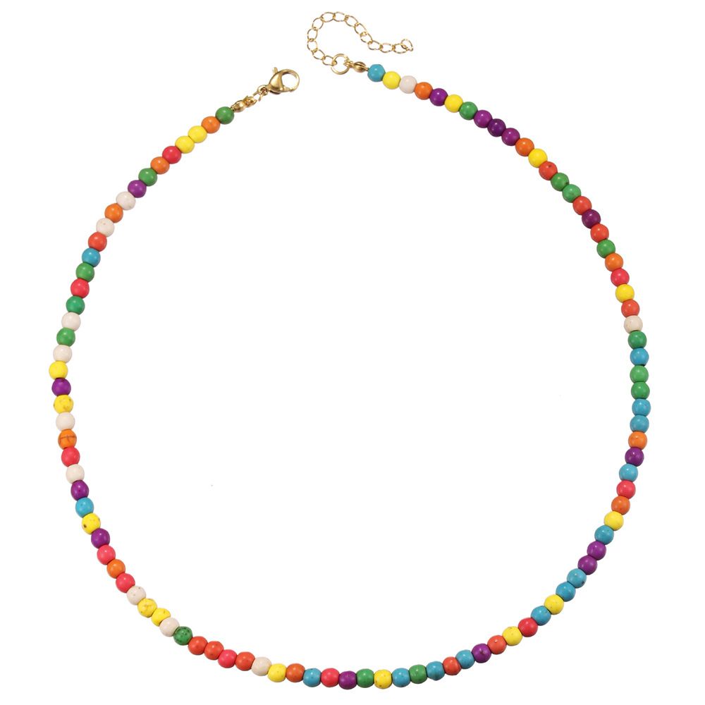 Necklace Jewelry Bohemian Style Colored Turquoise Beaded Necklace Love Mother Of Pearl Pendant Necklace For Women_ipsvogv.com