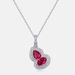 Cultivated red treasure gourd necklace female S925 silver inlaid cultivated colored treasure full diamond clavicle chain light luxury fashion_ipsvogv.com