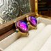 Vintage Middle Ages Geometric Colorful Glass Droplet Glaze Earrings, Elegant and Luxurious, Small Female_ipsvogv.com