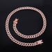 Unisex Hot Selling 8mm Three Diamonds Full Diamond Alloy Necklace Trendy Men's Personality Hip Hop Diamond Cuban Chain_ipsvogv.com