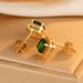 Zircon Earnail Color Square Sugar Four Claw Earrings Classic Mini Versatile Geometric Earaccessory_ipsvogv.com