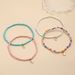 Multi Layer Handmade Woven Beaded Ethnic Style Moon Star Lock Cactus Rice Bead 4-piece Set Ankle Chain_ipsvogv.com