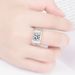 2-carat Zircon Three Row Couple Simulated Diamond Proposal, Wedding Opening Ring, Gift Giving_ipsvogv.com