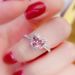 Live New Pink Heart Premium Simulated Moissanite Ring Full Diamond Band For Women_ipsvogv.com