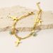 Women’s Jewelry Set Fashion New Product Double Layer Bracelet Simple Niche Design Turquoise Pendant Stainless Steel Gold Plated Bracelet_ipsvogv.com