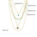 New Stainless Steel Jewelry, Rice Bead Four Layer Necklace, Female Personality, Eye Accessories, Fashionable Collarbone_ipsvogv.com