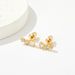 Brass With Real Gold Plating, Hot Selling Across, Stylish And Elegant Earrings For Ladies With Zircon, Three Piece Set_ipsvogv.com