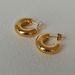 Spot Factory INS Fashionable Niche INS Retro Titanium Steel Solid SHINE Polished C Earrings_ipsvogv.com