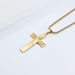 Hip hop style high gloss titanium steel cross necklace niche personality light cross pendant_ipsvogv.com