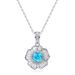 new Flower Lady Pendant Female S925 Silver Inlaid Shining Ice Flower Cut High Carbon Diamond Pendant Light Luxury_ipsvogv.com