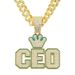 Hip Hop Full Diamond Personalized Letter Pendant, Necklace Jewelry, Men's New Cuban Chain Neckchain_ipsvogv.com