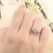 Sanjie's New Rose Gold Crown Set With Pink Heart-shaped Zircon Ring For Women's Accessories_ipsvogv.com