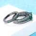 Men's Jewelry Popular Black Gold Ring Set Ring Bluish Greens Rings_ipsvogv.com
