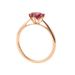Princess Style Rose Gold Garnet Red Stone Ring Sweet Round Candy Six Claws Fashionable Simple Luxury Female Ring_ipsvogv.com