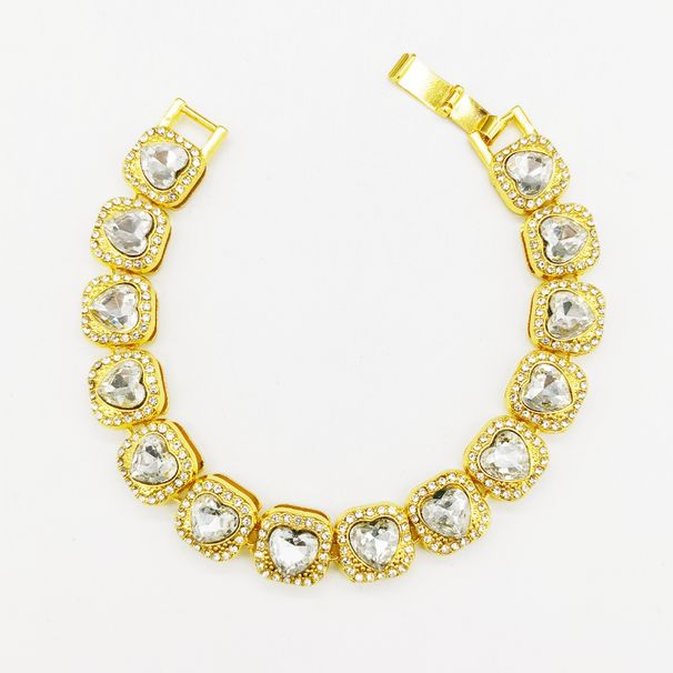 Unisex Hip Hop Trendy Cuban Chain Diamond Bracelet Love Necklace Men And Women Hiphop Valentine's Day Gift_ipsvogv.com