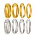 Men's Jewelry Hand Polished PVD Plated K Gold Bracelet Simple All Match Titanium Steel Elastic Striped Bracelet Goose Throat_ipsvogv.com