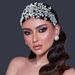Women's Jewelry Handcrafted Crystal Floral Hairband With Rhinestones - Elegant Wedding Bridal Headpiece For Special Occasions_ipsvogv.com
