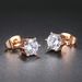 Unisex geometric zircon earrings, fashionable and versatile single diamond earrings, unisex popular earrings_ipsvogv.com