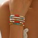 Minimalist style women's bead with personalized colorful rice beads, niche design, five piece bracelet set_ipsvogv.com