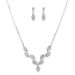 Bridal Jewelry Set - 925 Silver Necklace & Earrings (Wedding Accessories, 18-inch Chain, Individually Packaged, Elegant Two-Piece Set)_ipsvogv.com