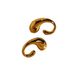Real Gold Electroplated Titanium Steel Fine Polished Teardrop Fashionable Hollow Comma Earrings_ipsvogv.com
