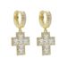 Style Simple Fashion New Cross Zircon Earrings Classic Men's Earrings Earrings Cross Supply_ipsvogv.com