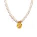 French Freshwater Pearl Necklace With Copper Material, Oval Diamond Studded Star Pendant, High-end Temperament,_ipsvogv.com