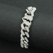 Hip Hop Full Diamond Personalized Broken Heart Bracelet, Men's Trendy and Dominant Punk Bracelet Accessories_ipsvogv.com