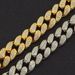 Hip hop full diamond men's big gold domineering and exaggerated Miami Cuban chain street dance rap necklace 20mm_ipsvogv.com