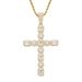Square Large Zircon Cross Pendant Hiphop Men's Trendy Rap Singer Hip Hop Accessories_ipsvogv.com