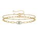 Women's Jewelry Simple Chain Bracelet Fashionable Mix And Match Double Layer Alloy Jewelry Cute Evil Eye Anklet_ipsvogv.com