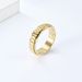 Jewelry gender neutral style rotatable lattice titanium steel ring ring cold niche male and female index finger accessories_ipsvogv.com