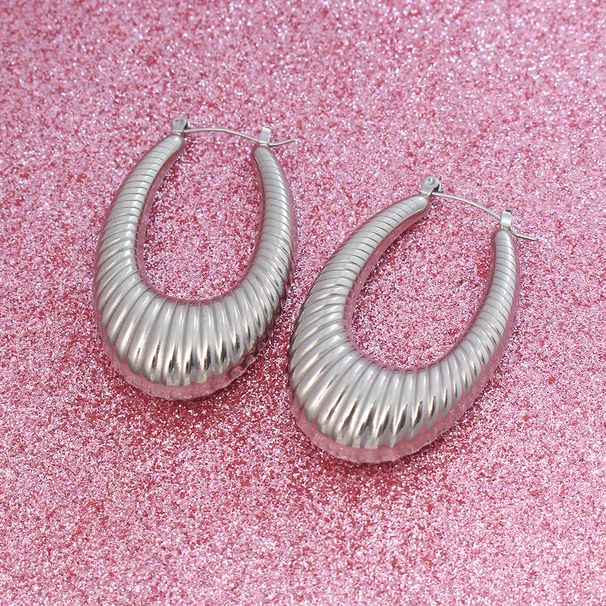 Women's Jewelry Geometric U Shaped Hollow Large Earrings Personality Exaggerated Simple Golden Earrings Trendy Earrings_ipsvogv.com