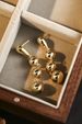 Gold-Plated Copper Minimalist Style Three Glossy Ball Tassel Earrings High-End Creative Round Bead Ear Cuffs For Women_ipsvogv.com