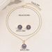 Simple Rose Niche Oil Drop Necklace & Earrings Set For Women - Elegant Long Chain Jewelry_ipsvogv.com