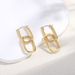 Fashion geometric oval round earrings simple metal style advanced design sense atmospheric jewelry_ipsvogv.com