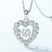 smart Love Moissanite Pendant S925 Silver Inlaid Brilliant Moissanite Clavicle Pendant Light Luxury Fashion_ipsvogv.com