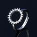 South Korea's Dongdaemun Network's Red Girl Diamond Zircon Trendy Wave Personalized Circle Set Necklace Ring Earrings_ipsvogv.com