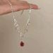 zircon New Pearl Collarbone Diamond Necklace, Sparkling Luxury ! High-end Ins Style Necklace ,_ipsvogv.com