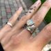 Sanjie Alloy Inlaid Geometric Punk Instagram Women's Creative Versatile Painting Gold Ring_ipsvogv.com